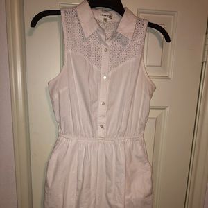 White button up dress WITH pockets!!!